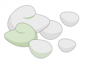 juicy stones with moss